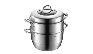 CAL' SUNNY SERIES STAINLESS STEEL STEAMING LATTICE WITH TWO LAYERS OF DOUBLE BOTTOM